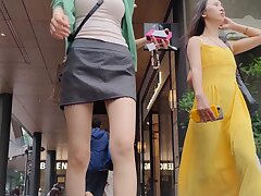 CSCD_gray_miniskirt_and_her_best_friend Irresistible Japanese Beauty Shows Off Sexy Tits and Curves Seductively