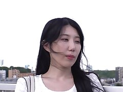 NKKD-320 Seductive Dark-Haired Japanese Beauty Takes Facial Kneeling