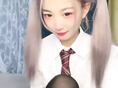 School_Beauty_Xiao_Qiao_1 Sizzling Japanese Beauty Delivers Intense Blowjob Thrills Live